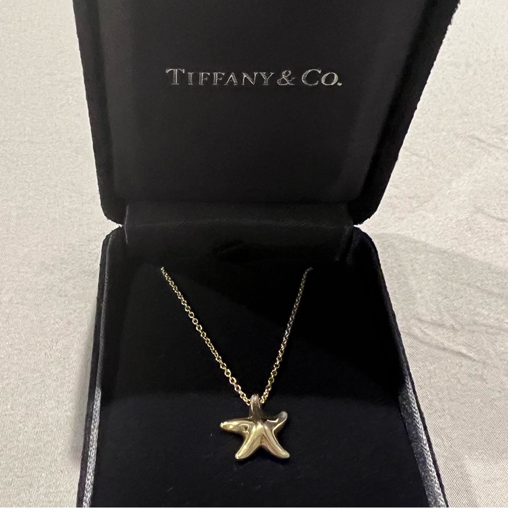 Tiffany & Co. Elsa Peretti Starfish Pendant in 18k gold on a 18” chain
